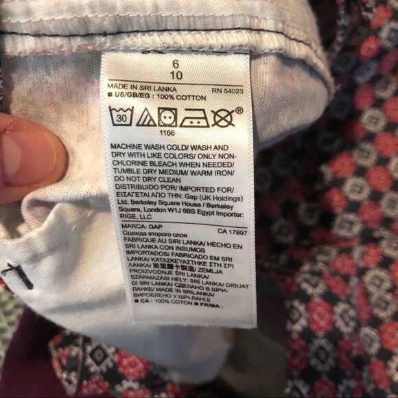 Gap Blue And‎ Red Summer Shorts Size 6 - Picture 6 of 6